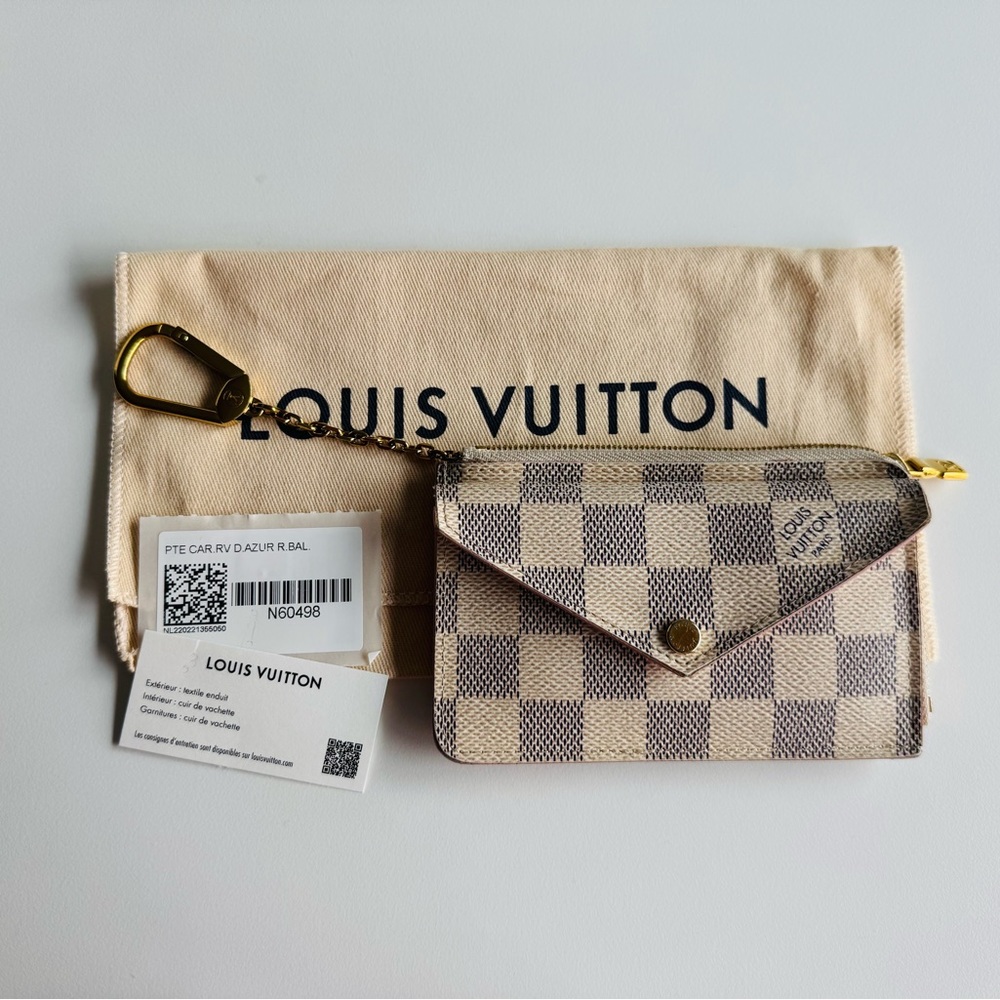 LOUIS VUITTON Damier Azur Card/Key Holder